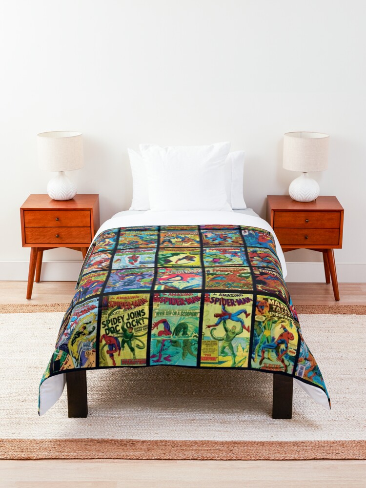 Alternate view of Vintage Superhero Comic Book Collection Pattern 3 Comforter