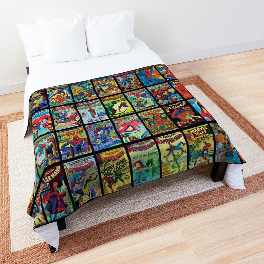 Vintage Superhero Comic Book Collection Pattern 3 Comforter