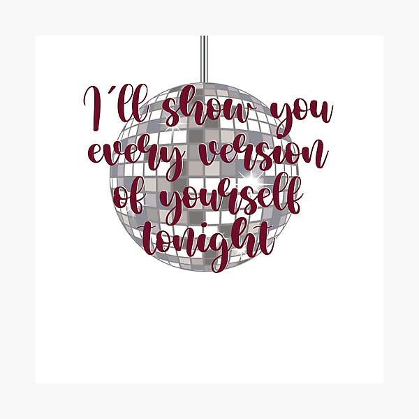 Lámina fotográfica «Letra Mirrorball de Folklore Taylor Swift en