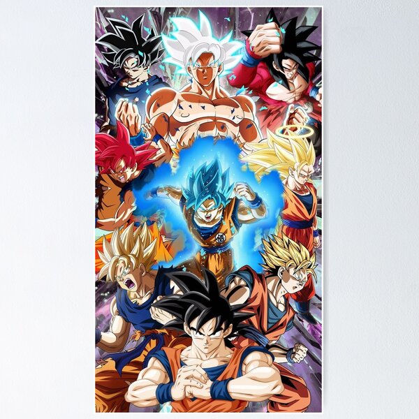 The Evolution of Goku Original Art Poster - Dragon Ball Super - DBZ Wall  Art NEW
