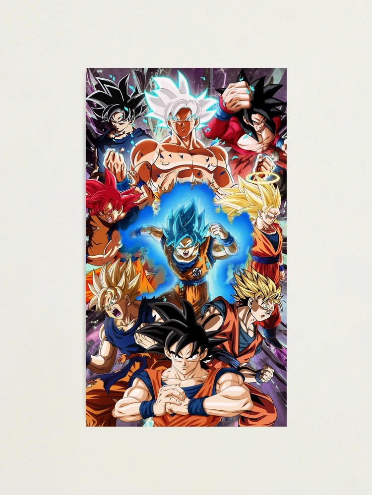 Dragon Ball Z/Super Poster Goku from SSJ to Ultra 12in x 18in Free Shipping