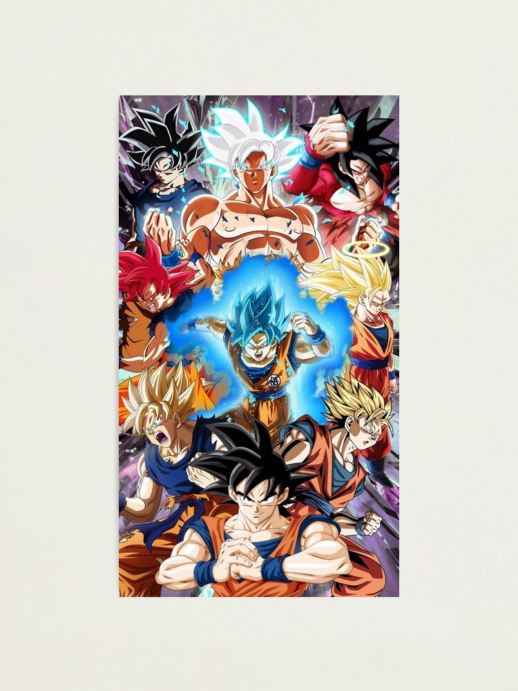 Dragon Ball Z/Super Poster Goku from SSJ to Ultra 12in x 18in Free