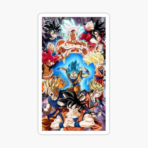 Goku all forms Sticker