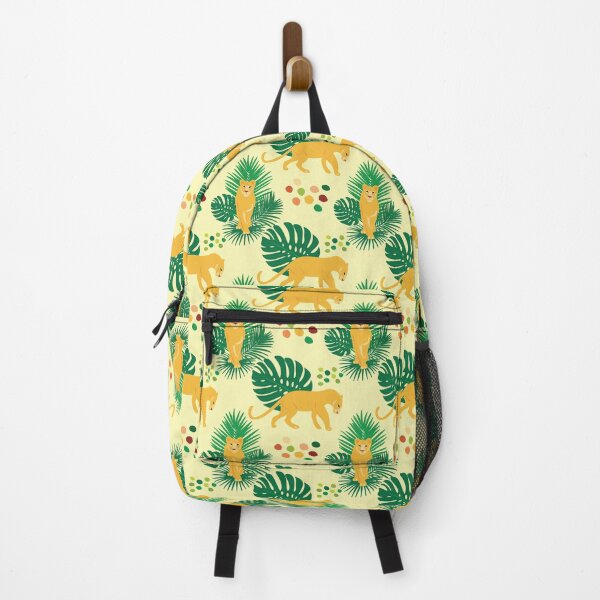 Item preview, Cute African Lioness in Jungle Pattern - Animal Motif - Light Yellow designed and sold by PattyTheGecko.