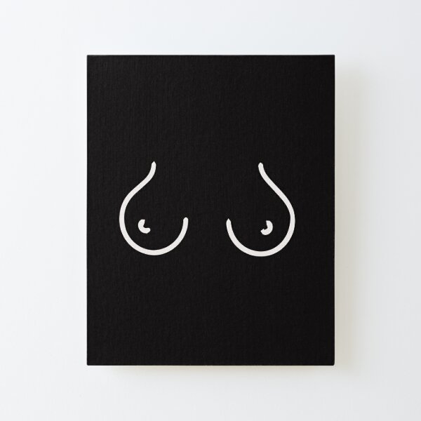  Boobs Canvas Wall Art,Funny Boobies Print,Feminist Art