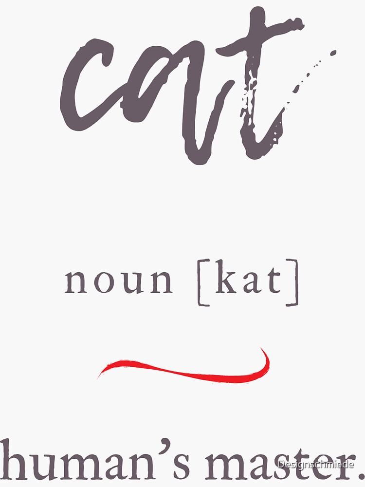 "Cat Definition Dictionary Collection" Sticker for Sale by