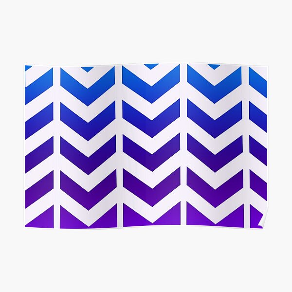 Blue Concrete Ombre Chevron Arrows Poster By Mustmodern Redbubble