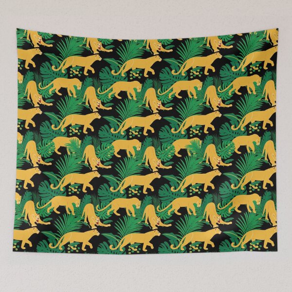 Item preview, Cute African Lioness in Jungle Pattern - Animal Motif - Black designed and sold by PattyTheGecko.