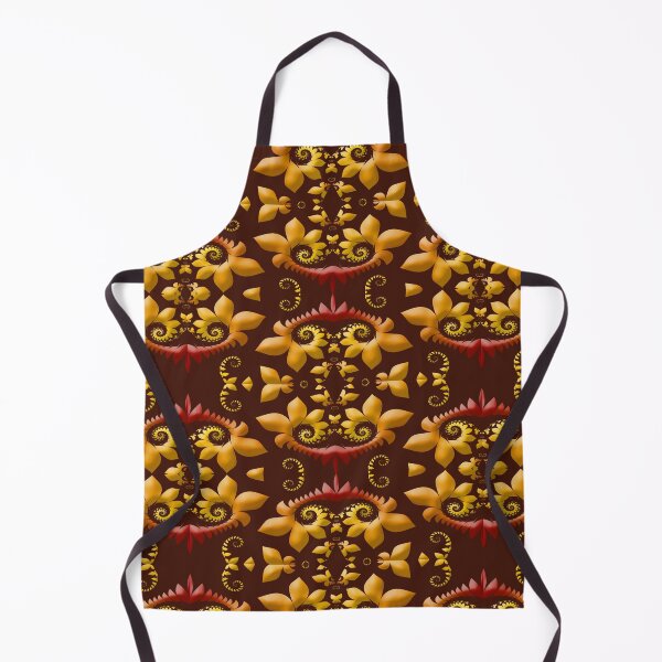 Item preview, Fractal Golden Leaves on Brown Background designed and sold by ibadishi.