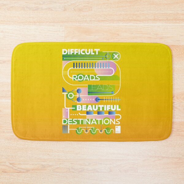 Item preview, Difficult roads leads to beautiful destinations  designed and sold by quotesonposters.