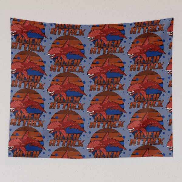 Item preview, Space Attack Shark Fish Mars Planet Alien UFO Interplanetary Travel Gift Awesome Nice Unique designed and sold by TheAplus.