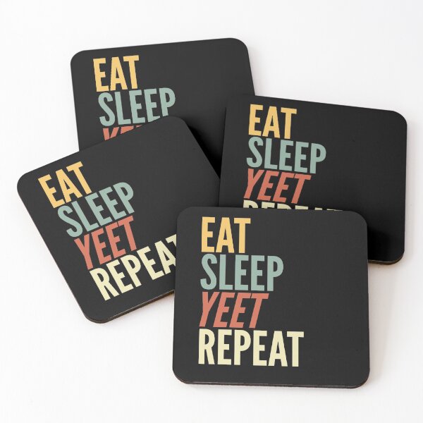 Item preview, Retro Eat Sleep Yeet Repeat designed and sold by azmndesigns.