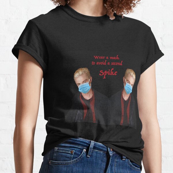 Segunda máscara divertida de Spike Buffy the Vampire Slayer Camiseta clásica