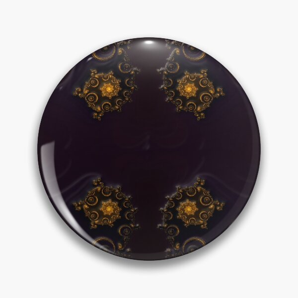 Artikelvorschau, Golden Fractal Decoration on Dark Blue entworfen und verkauft von ibadishi.