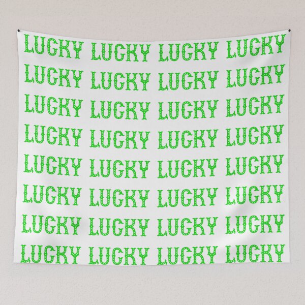 Item preview, Lucky lettering word. Green vintage style text designed and sold by AidanShea.