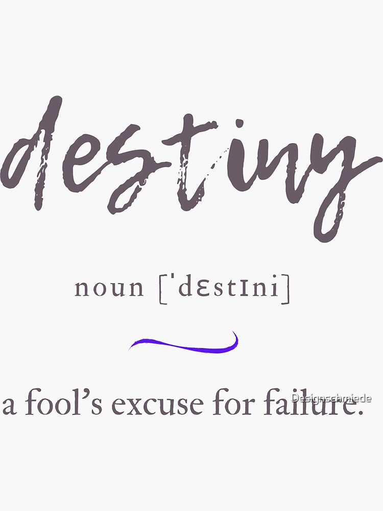"Destiny Definition Dictionary Collection" Sticker by Designschmiede