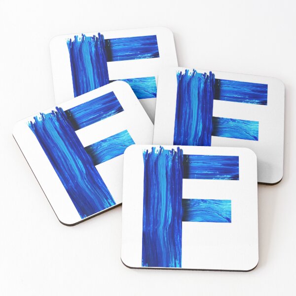 Item preview, Blue watercolor painted letter F designed and sold by Artsy Corner.