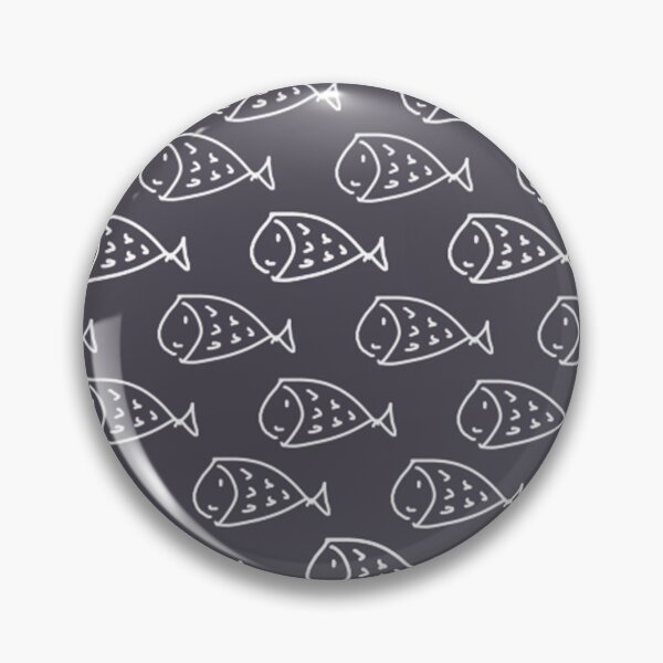 Item preview, Fish Doodle in Blue designed and sold by oriennine.