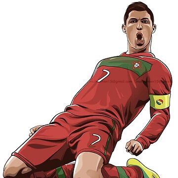 Cristiano Ronaldo 7 Portugal Football Ringer T-Shirt Red/White