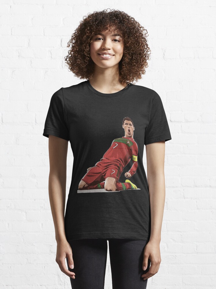 Cristiano Ronaldo 7 Portugal Football Ringer T-Shirt Red/White