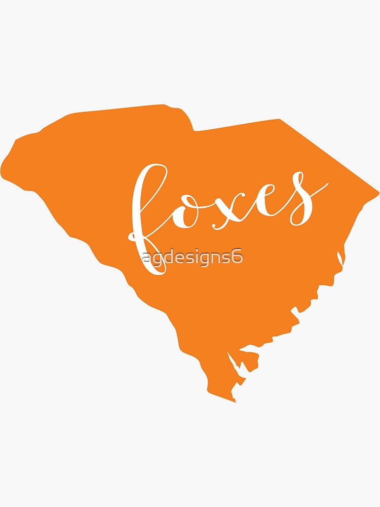 "Foxes | South Carolina AFTG SC" Sticker for Sale by agdesigns6 | Redbubble