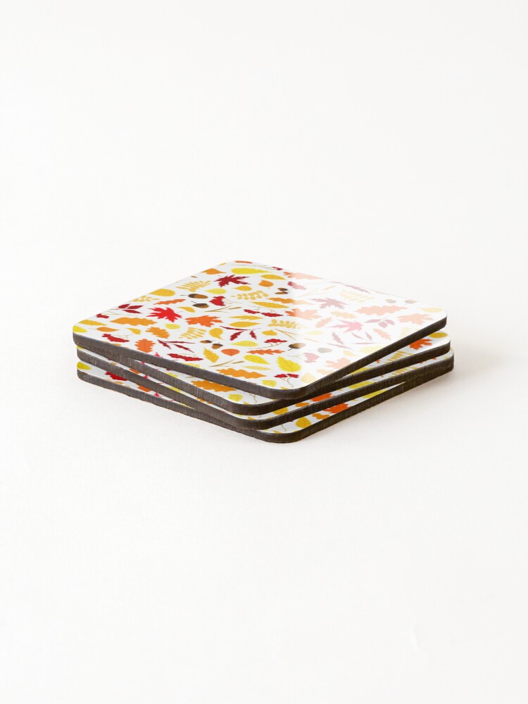 Thumbnail 4 of 5, Coasters (Set of 4), Autumn pattern designed and sold by ExploreStore.
