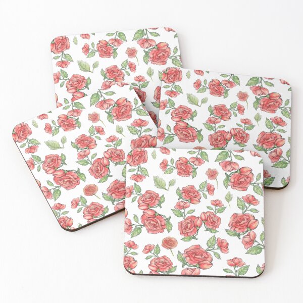 Item preview, Red Roses on White designed and sold by Cherie Roe Dirksen.