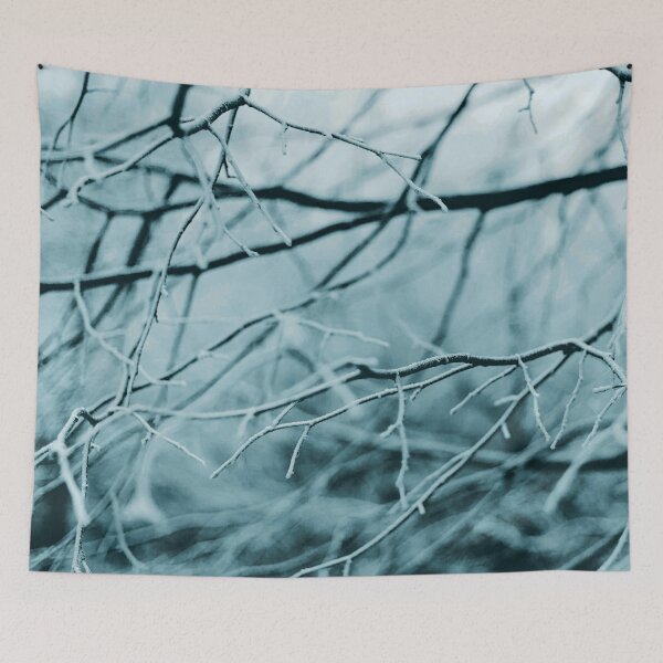Item preview, Foggy blue tree brunch view designed and sold by Pratyasha.