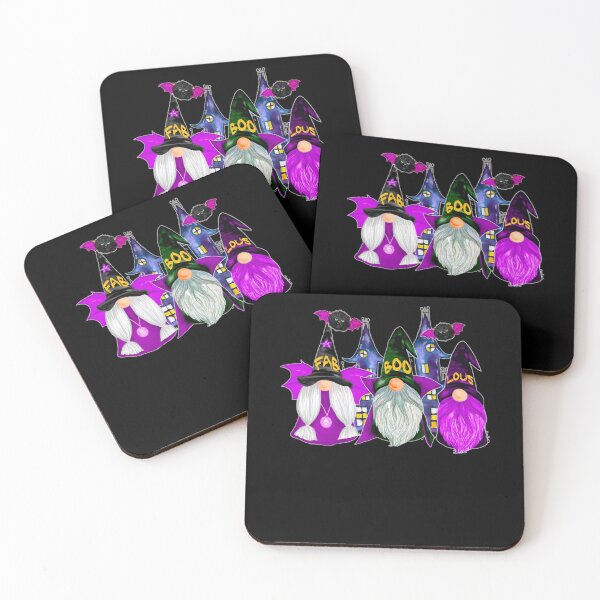 Item preview, 3 Halloween Gnomes Purple Gnome Vampire Gnome Witch designed and sold by funnytshirtemp.