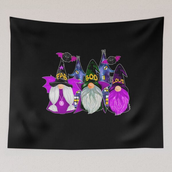 Item preview, 3 Halloween Gnomes Purple Gnome Vampire Gnome Witch designed and sold by funnytshirtemp.
