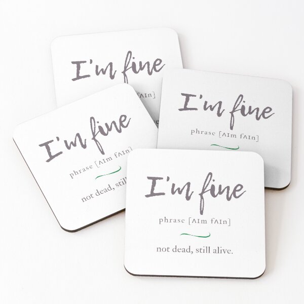 Item preview, I'm fine definition | Dictionary Collection designed and sold by Designschmiede.