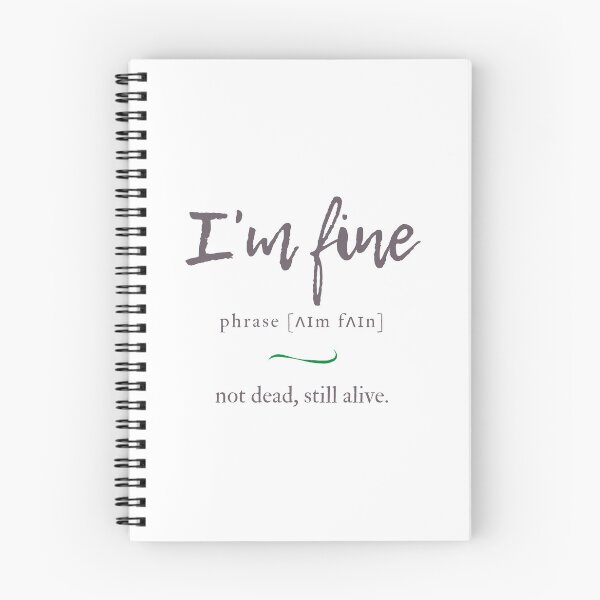 Artikelvorschau, I'm Fine Definition | Dictionary Collection entworfen und verkauft von Designschmiede.