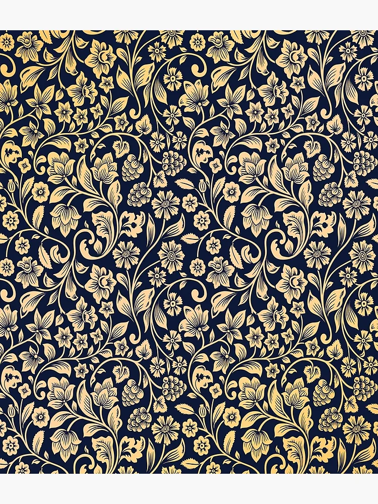 Thumbnail 3 of 3, Backpack, ROYAL Gold flower Design Pattern designed and sold by Livity.
