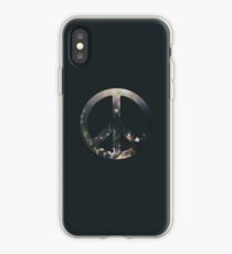 Peace Sign - Purple Flowers iPhone Case