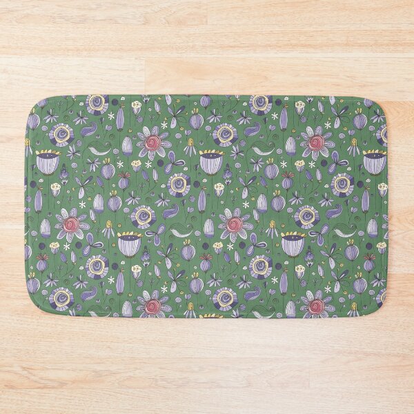 Item preview, Botanical motif, flowers pattern, leaves pattern, herbs - Vintage Green designed and sold by PattyTheGecko.