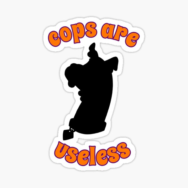 Los policías de Scooby son silueta inútil Pegatina