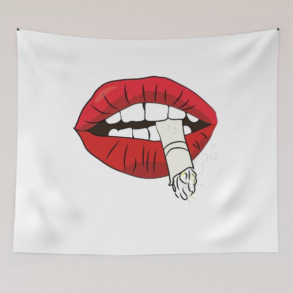 Item preview, smoking lips hot t-shirt | smoking red lips  designed and sold by KARTICK DUTTA.