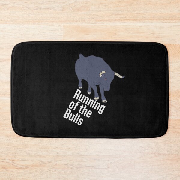 Item preview, Running of the Bulls Text - Bull Charge - Spanish Tradition designed and sold by DeWinnes.