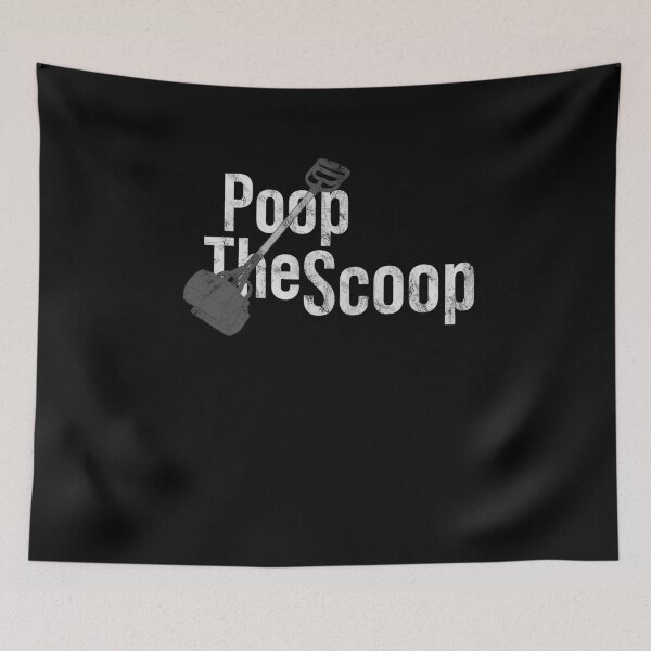 Item preview, Distressed Pooper Scooper - B&W Poop the Scoop - Waste designed and sold by DeWinnes.