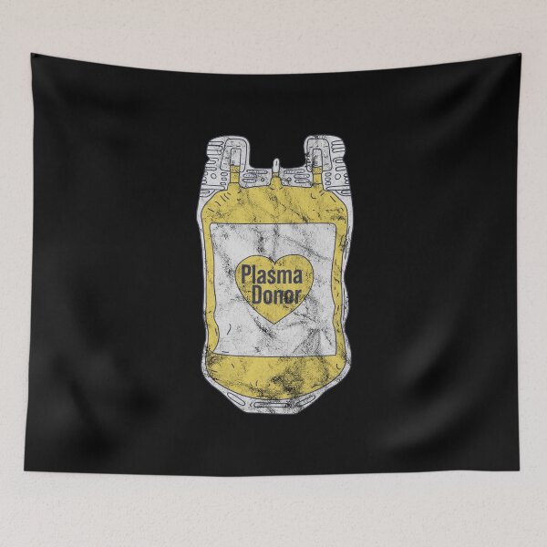 Item preview, Distressed Plasma Donor Text - Yellow Heart - Chemist designed and sold by DeWinnes.