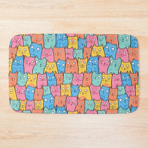 Item preview, Colorful Cats Pattern designed and sold by Drawntocats.