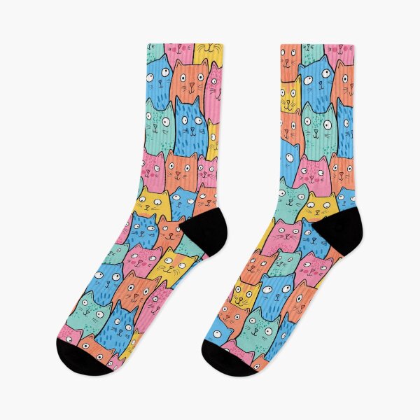 Item preview, Colorful Cats Pattern designed and sold by Drawntocats.