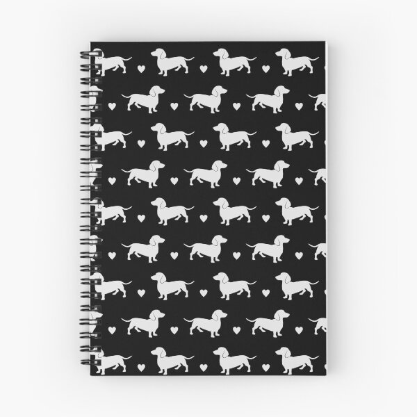 Item preview, Dachshund, DACHSHUND, DIXIE, BLACK AND WHITE WITH HEARTS BY SUBGRL designed and sold by SUBGIRL.