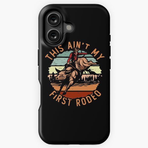 Item preview, This Ain't My First Rodeo Cool Retro Bull Riding Rodeo Lover Bull Rider Country Vintage Western American Rodeo Cowboy Cowgirl designed and sold by KawaiiTees.