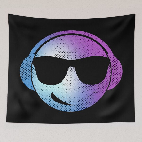 Item preview, DJ Smiley with headphones designed and sold by infleims.