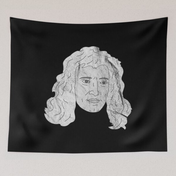Item preview, Distressed Isaac Newton - B&W Famous Scientist - Calculus designed and sold by DeWinnes.