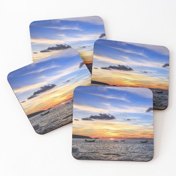 Item preview, Dramatic Sunset with local boat in Thailand designed and sold by photo123pro.