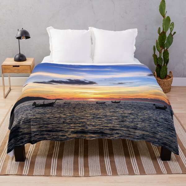 Item preview, Dramatic Sunset with local boat in Thailand designed and sold by photo123pro.