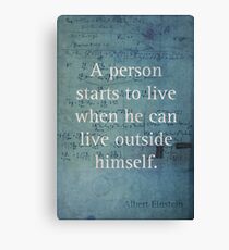 Einstein Quote 2 Canvas Print