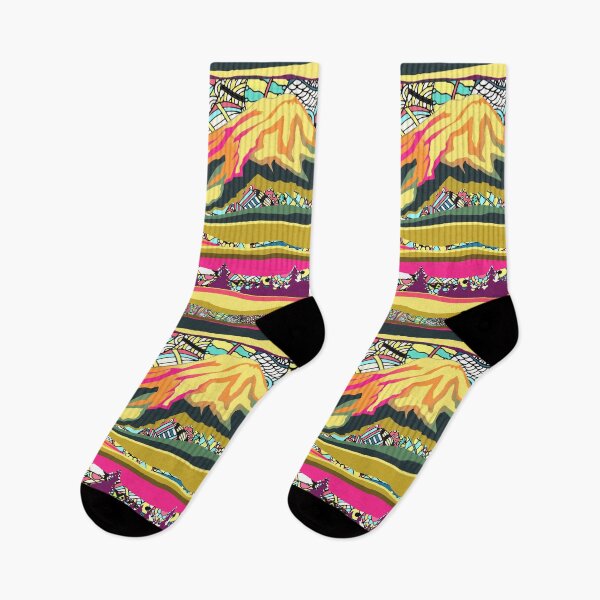 Item preview, Mountain High Trippy Inspired Sunflower Fall Autumn Nature Groovy Design designed and sold by Catawampus-Cat.